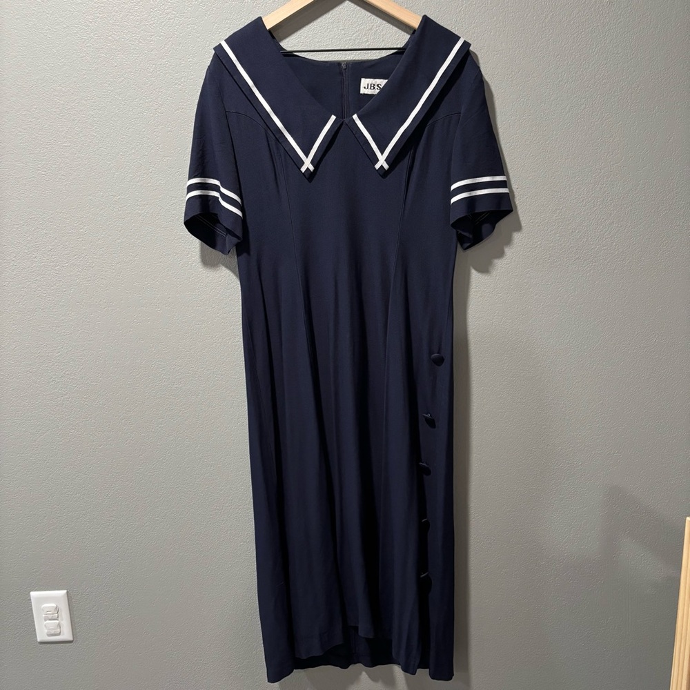 JBS Vintage navy blue sailor dress